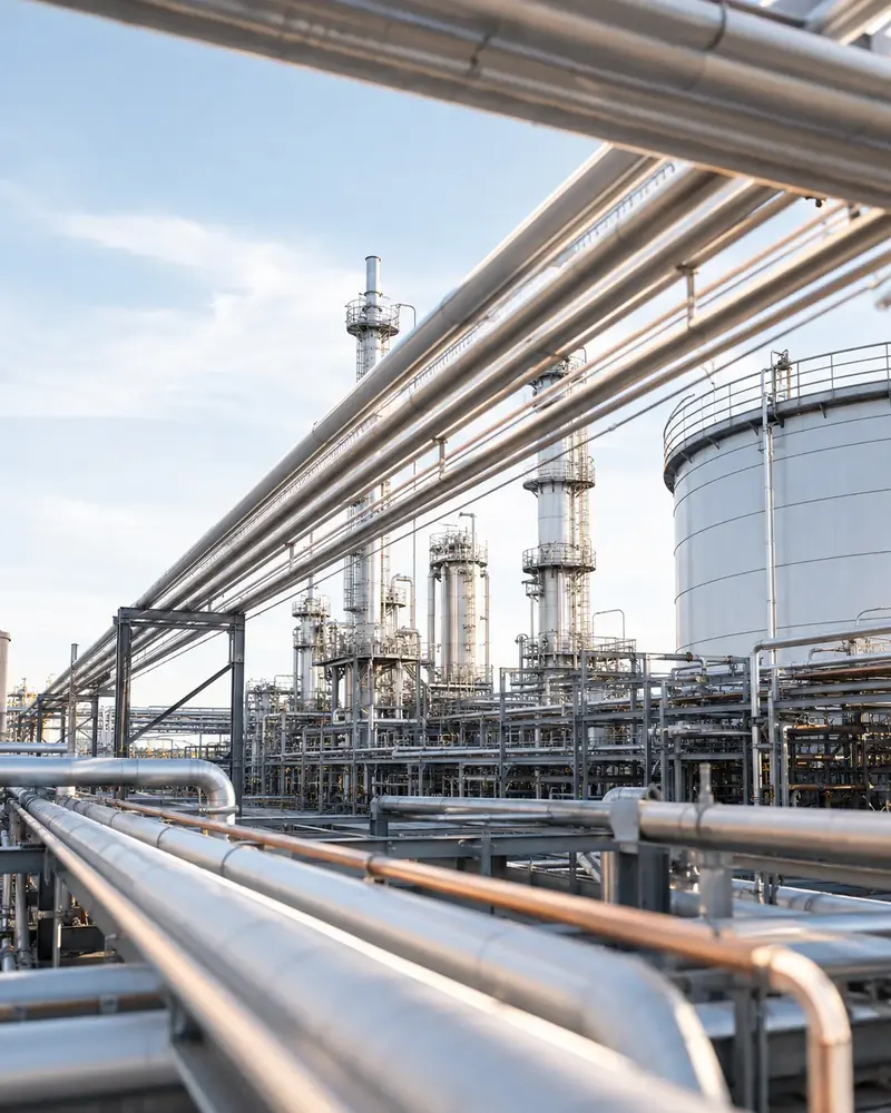 Modern petroleum processing and storage infrastructure